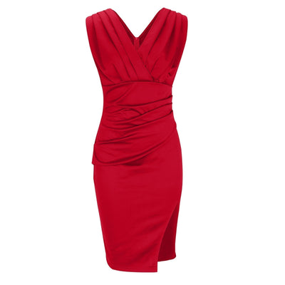Marta – Fitted V neck Dress