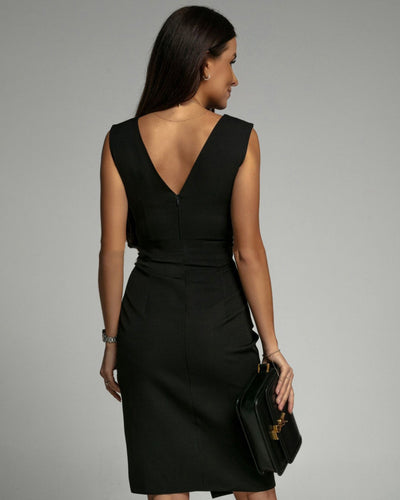 Marta – Fitted V neck Dress